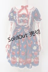 Angelic Pretty / Girly Apples付け袖ワンピース  アオ O-25-04-19-008-AP-OP-OW-OS