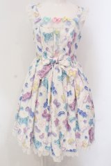 Angelic Pretty / Jelly Candy Toysジャンパースカート  シロ O-25-04-19-010-AP-OP-OW-OS
