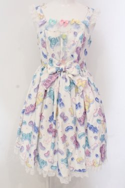 画像1: Angelic Pretty / Jelly Candy Toysジャンパースカート  シロ O-25-04-19-010-AP-OP-OW-OS