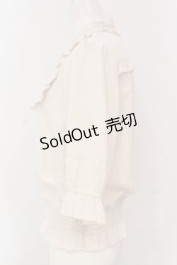 画像3: axes femme / シャーリングデザインブラウス M アイボリー O-25-04-19-014-AX-BL-IG-OS
