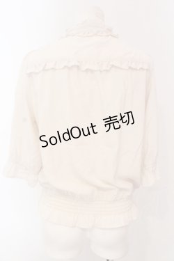 画像4: axes femme / シャーリングデザインブラウス M アイボリー O-25-04-19-014-AX-BL-IG-OS
