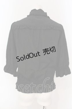画像4: axes femme / シャーリングデザインブラウス M クロ O-25-04-19-016-AX-BL-IG-OS