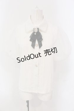 画像1: Rojita / ボリュームスリーブビジュ釦ブラウス  シロ O-25-04-19-018-LO-BL-IG-OS