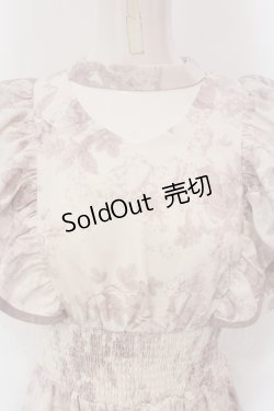 画像2: evelyn / 花柄チョーカーワンピース  アイボリー×ピンク O-25-04-19-019-LO-OP-IG-OS