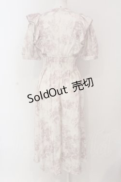 画像4: evelyn / 花柄チョーカーワンピース  アイボリー×ピンク O-25-04-19-019-LO-OP-IG-OS