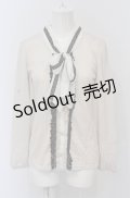 axes femme / タイ付きブラウス風プルオーバー M アイボリー O-25-04-20-005-AX-TO-IG-OS