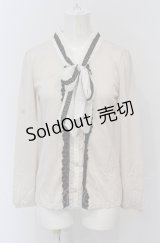 axes femme / タイ付きブラウス風プルオーバー M アイボリー O-25-04-20-005-AX-TO-IG-OS