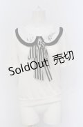 Ank Rouge / 音符ダブルカラーTシャツ  オフシロ×クロ O-25-04-20-043-CA-TO-IG-OS
