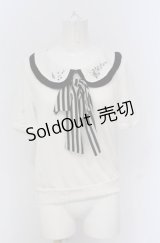 Ank Rouge / 音符ダブルカラーTシャツ  オフシロ×クロ O-25-04-20-043-CA-TO-IG-OS