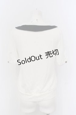 画像2: Ank Rouge / 音符ダブルカラーTシャツ  オフシロ×クロ O-25-04-20-043-CA-TO-IG-OS