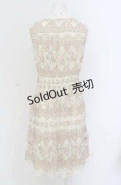 画像2: axes femme / 花×レース柄ワンピース M アイボリー O-25-04-20-044-AX-OP-IG-OS