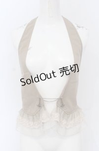 axes femme / シフォンチュールフリルホルターベスト M ベージュ O-25-04-20-051-AX-TO-IG-OS
