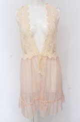 axes femme / チュールジレ M ピンクベージュ O-25-04-20-061-AX-TO-IG-OS