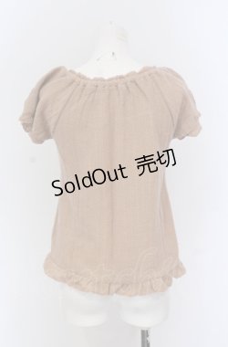 画像2: axes femme / レースアップ起毛トップス M ピンクベージュ O-25-04-20-065-AX-TO-IG-OS