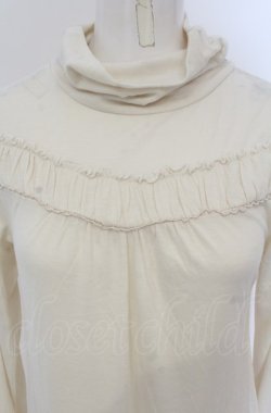 画像2: axes femme / シフォンプリーツロングインナーカットソー M アイボリー O-25-04-20-066-AX-TO-IG-OS