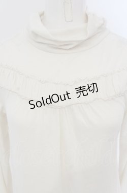 画像2: axes femme / シフォンプリーツロングインナーカットソー M アイボリー O-25-04-20-066-AX-TO-IG-OS