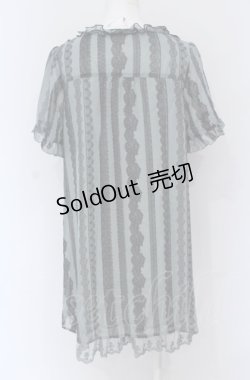 画像2: axes femme / レースptシフォンロングチュニ  グリーン系 O-25-04-20-008-AX-TO-IG-OS