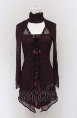 Ozz On / パワーネットレイヤードチュニック  パープル O-25-04-20-009-OO-TO-IG-OS