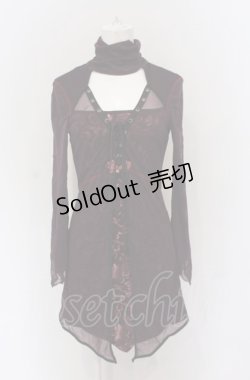 画像1: Ozz On / パワーネットレイヤードチュニック  パープル O-25-04-20-009-OO-TO-IG-OS