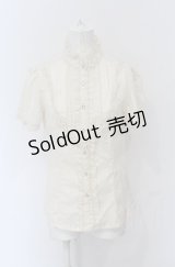 axes femme / スパンボイルパフ袖ブラウス  アイボリー O-25-04-20-011-AX-BL-IG-OS