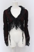 Qutie Frash / 蜘蛛の巣レース レースアップボレロ  レッド×ブラック O-25-04-20-012-QU-TO-IG-OS