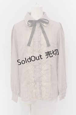 画像1: axes femme / 巻きバラ付きブラウス L ピンクベージュ O-25-04-20-002-AX-BL-IG-OS