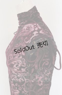 画像2: Ozz On / ショルダーレースアップフロッキーカットソー  パープル O-25-04-20-013-OO-TO-IG-OS