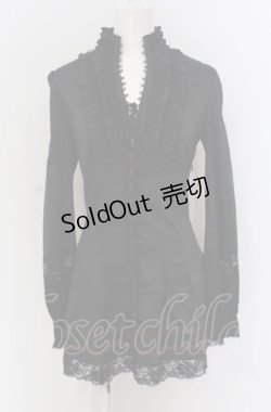 画像1: Ozz oneste / バックティアードブラウスチュニック  ブラック×レッド O-25-04-20-015-OO-TO-IG-OS