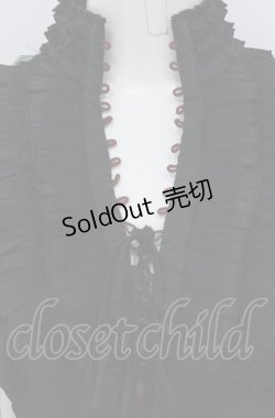 画像2: Ozz oneste / バックティアードブラウスチュニック  ブラック×レッド O-25-04-20-015-OO-TO-IG-OS