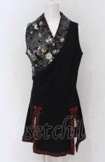 画像1: 【SALE】Qutie Frash / 2018年プレミアム　龍虎チュニック  ブラック×レッド系 O-25-04-20-016-QU-TO-IG-ZT075 (1)