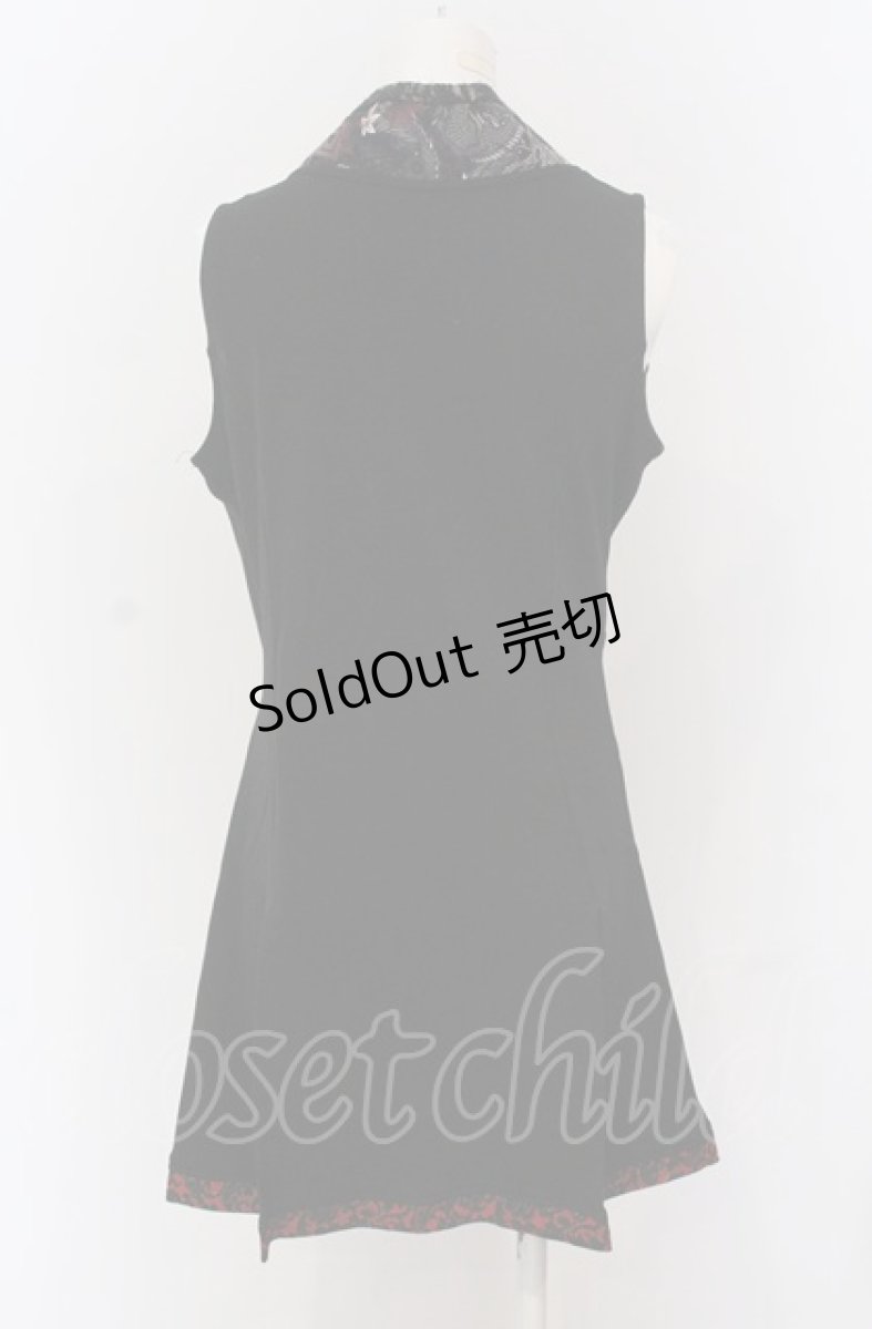 画像2: 【SALE】Qutie Frash / 2018年プレミアム　龍虎チュニック  ブラック×レッド系 O-25-04-20-016-QU-TO-IG-ZT075 (2)