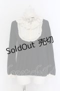axes femme / ドットフリルヨークプルオーバー M クロ O-25-04-20-022-AX-TO-IG-OS