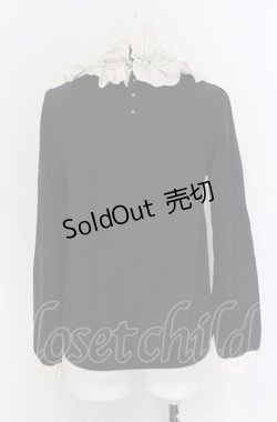 画像3: axes femme / ドットフリルヨークプルオーバー M クロ O-25-04-20-022-AX-TO-IG-OS