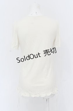 画像2: axes femme / レースフレームTシャツ  アイボリー O-25-04-20-003-AX-TS-IG-OS