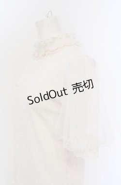 画像2: axes femme / スタンドフリルビジュープルオーバー  アイボリー O-25-04-20-024-AX-TO-IG-OS