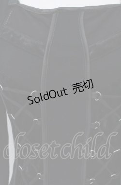 画像2: Ozz On / ダブルレースアップ異素材カットソー  ブラック O-25-04-20-028-OO-TO-IG-OS