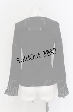 画像3: Ozz On / ダブルレースアップ異素材カットソー  ブラック O-25-04-20-028-OO-TO-IG-OS