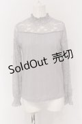 axes femme / レース切り替えテレコカットソー M グレー O-25-04-20-032-AX-TO-IG-OS