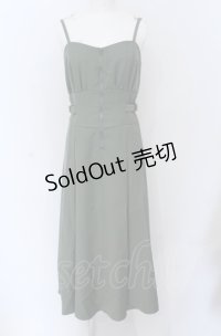 axes femme POETIQUE / プリーツスリットデザインワンピース  グリーン O-25-04-20-036-AX-OP-IG-OS
