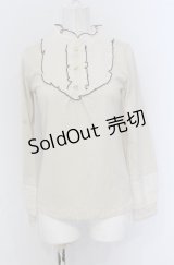 axes femme / スタンドカラーブラウス風プルオーバー M アイボリー O-25-04-20-037-AX-TO-IG-OS
