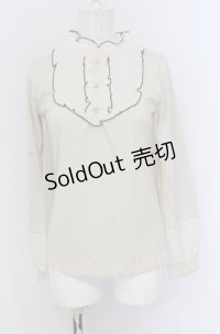 axes femme / スタンドカラーブラウス風プルオーバー M アイボリー O-25-04-20-037-AX-TO-IG-OS