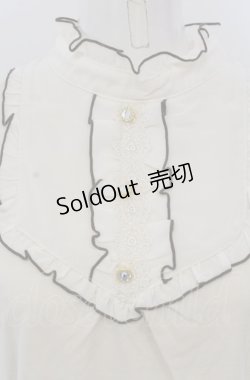 画像2: axes femme / スタンドカラーブラウス風プルオーバー M アイボリー O-25-04-20-037-AX-TO-IG-OS