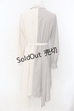 画像2: axes femme / バイカラー長袖ワンピ  ベージュ O-25-04-21-033-AX-OP-IG-OS