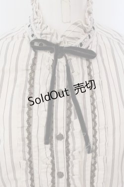 画像2: axes femme / ストライプフリルブラウス L アイボリー O-25-04-21-034-AX-BL-IG-OS