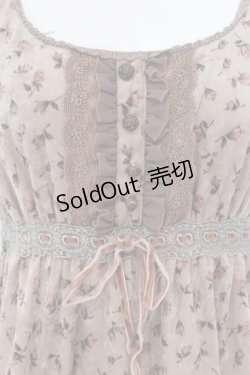 画像2: axes femme / 小花柄ベロアワンピース M ピンクベージュ O-25-04-21-035-AX-OP-IG-OS