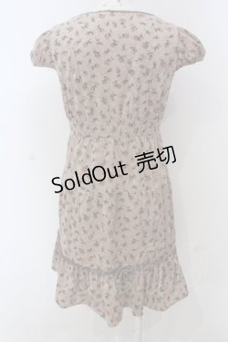 画像3: axes femme / 小花柄ベロアワンピース M ピンクベージュ O-25-04-21-035-AX-OP-IG-OS