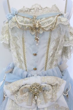 画像3: NINEODES（海外ロリィタ） / Spring In The Garden ジャンパースカートセット  サックス O-25-04-21-004-LO-OP-IG-ZS