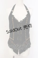 Rozen Kavalier / ペイズリーホルターベスト  ブラック O-25-04-21-041-OO-TO-IG-OS