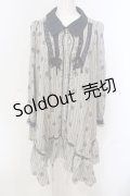 axes femme / フリルヘムシャツチュニック  ベージュ×ネイビー O-25-04-21-049-AX-OP-IG-OS