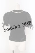 Swankiss / レースパフスリーブテレコトップス  クロ O-25-04-21-062-CA-TO-IG-OS